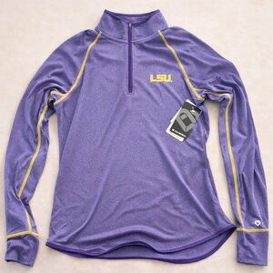 Colosseum Women’s Purple and Gold LSU Quarter-Zip Pullover new with tags